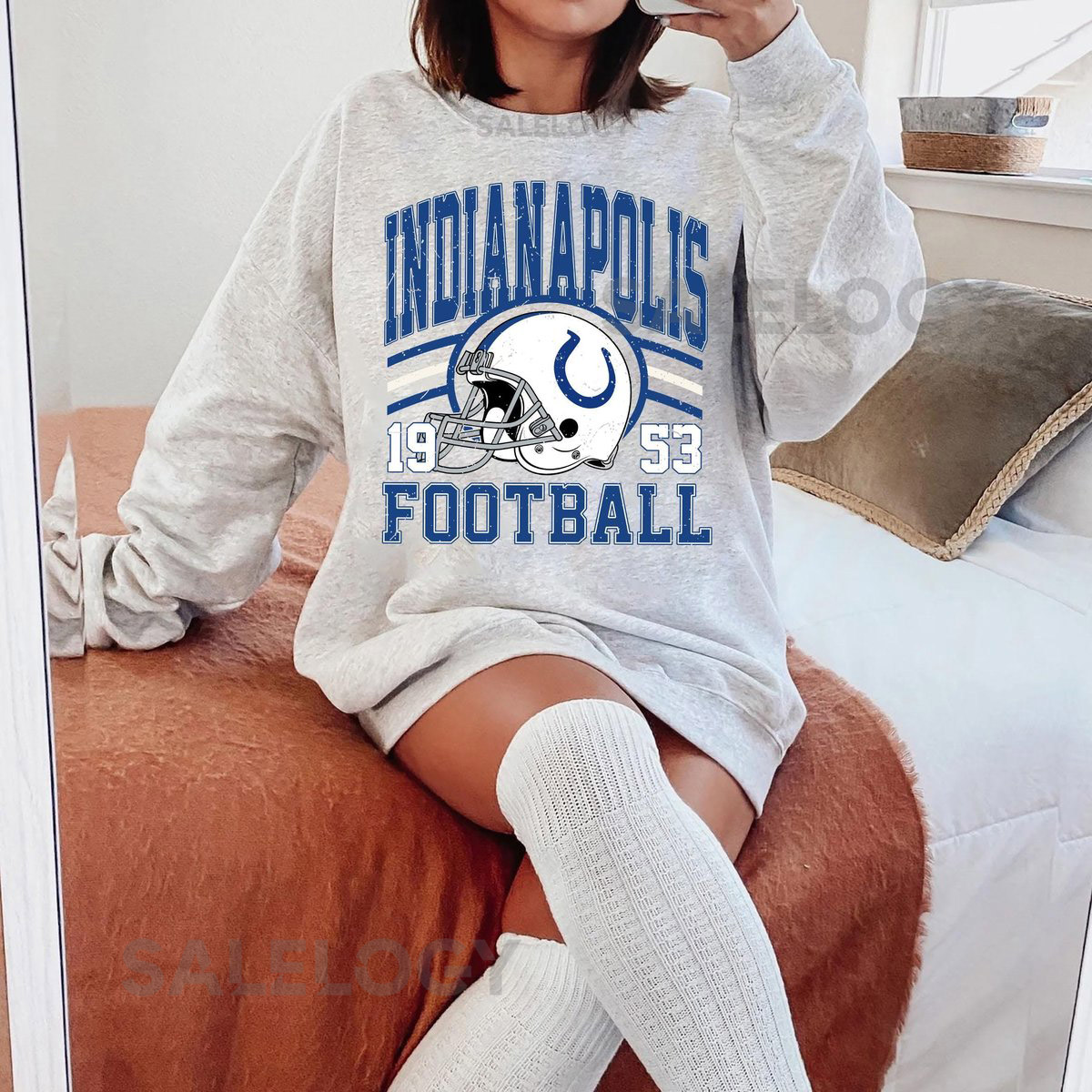 Indianapolis Football Vintage Style Sweatshirt Indianapolis Football Retro Indianapolis Football Fan Indianapolis Shirt Sun Day Fo_534