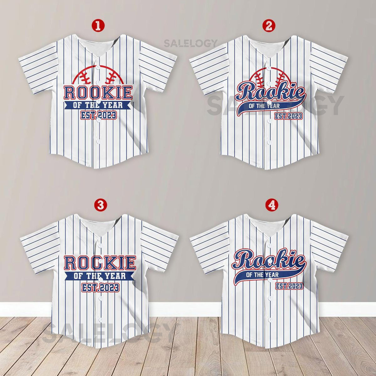 Personalized Rookie Of The Year Baseball Jersey Rookie Year Kids Youth Baseball custom birthday baseball Boys kids jerseys_319
