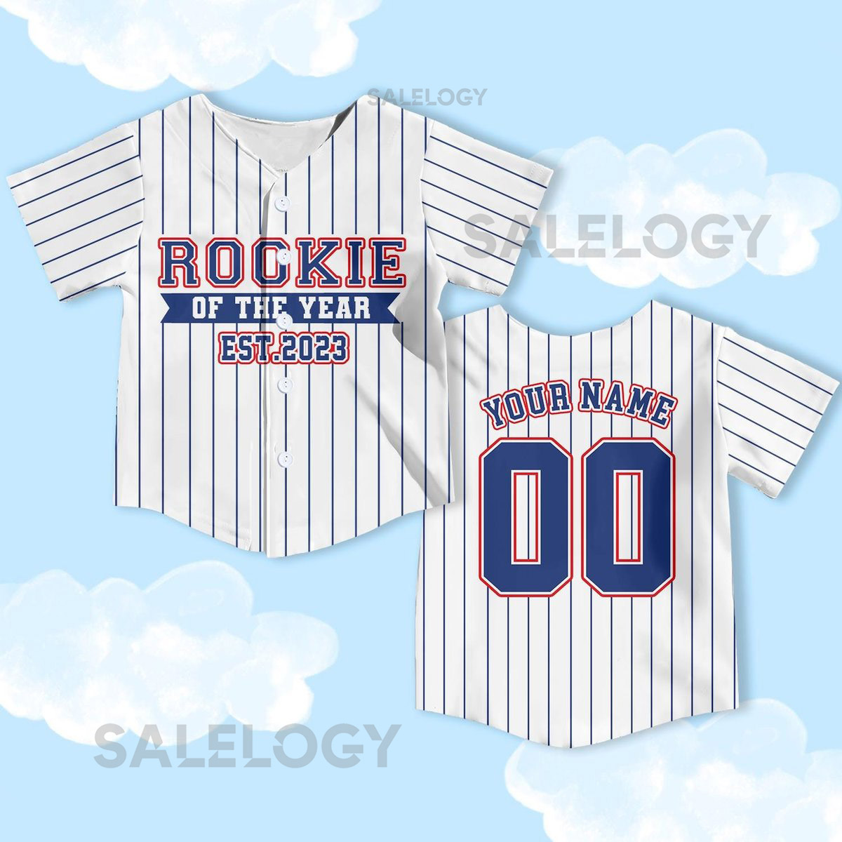 Personalized Rookie Of The Year Baseball Jersey Rookie Year Kids Youth Baseball custom birthday baseball Boys kids jerseys_320