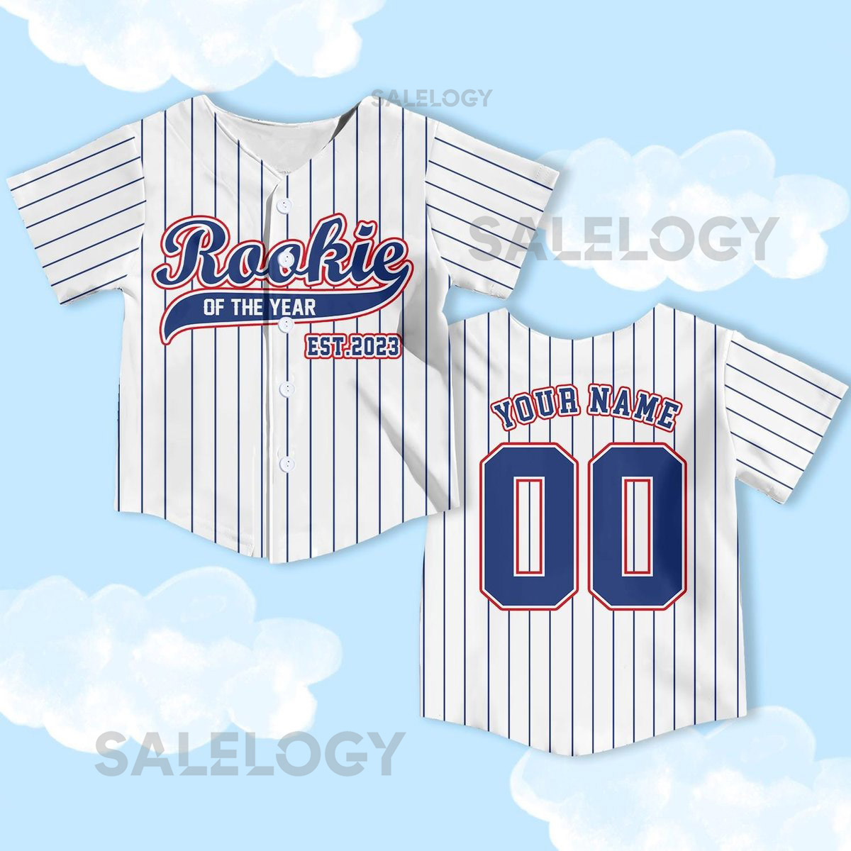 Personalized Rookie Of The Year Baseball Jersey Rookie Year Kids Youth Baseball custom birthday baseball Boys kids jerseys_321