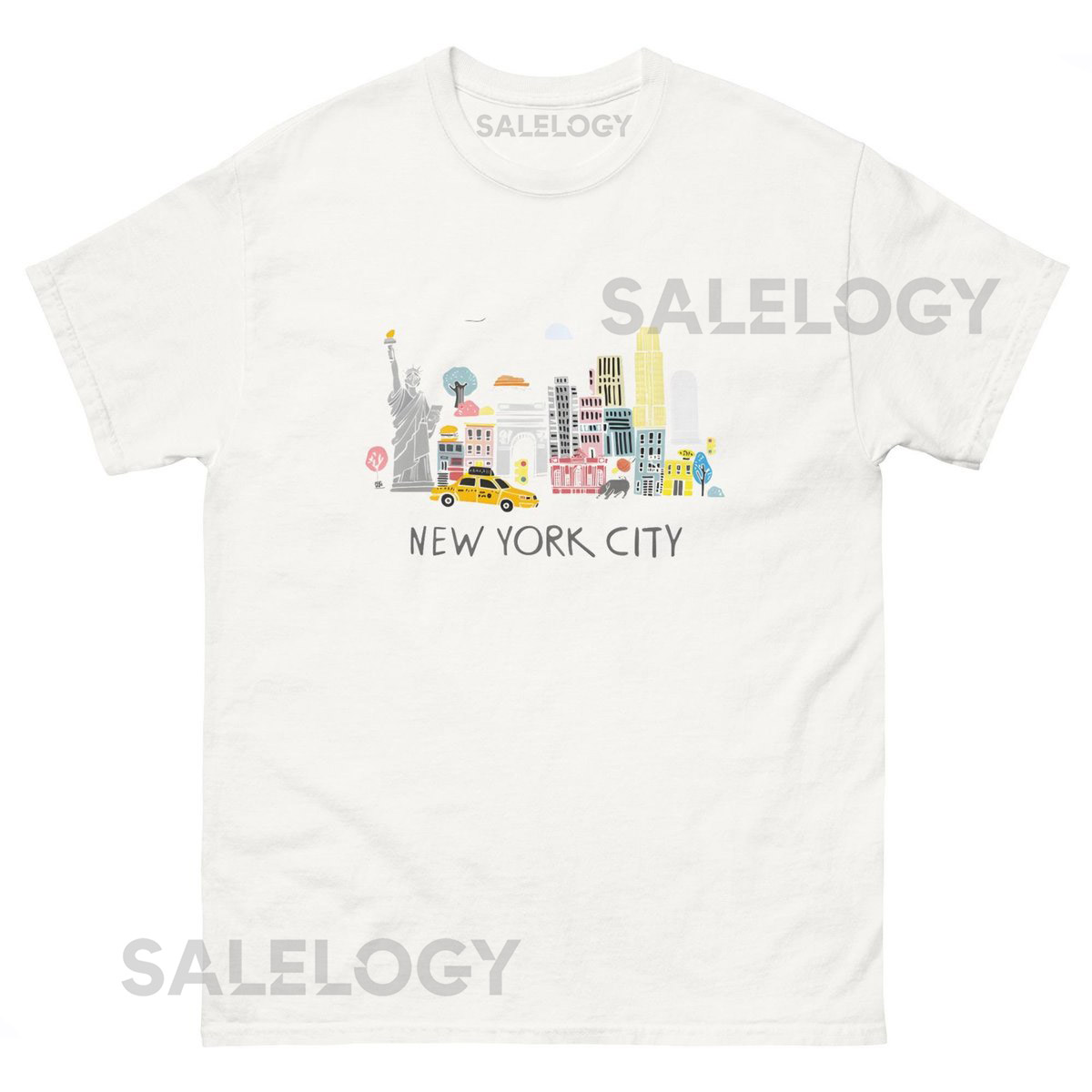 New York City Shirt NYC Skyline Landmarks Graphic Tee Tourist Souvenir Gift Shirt_666