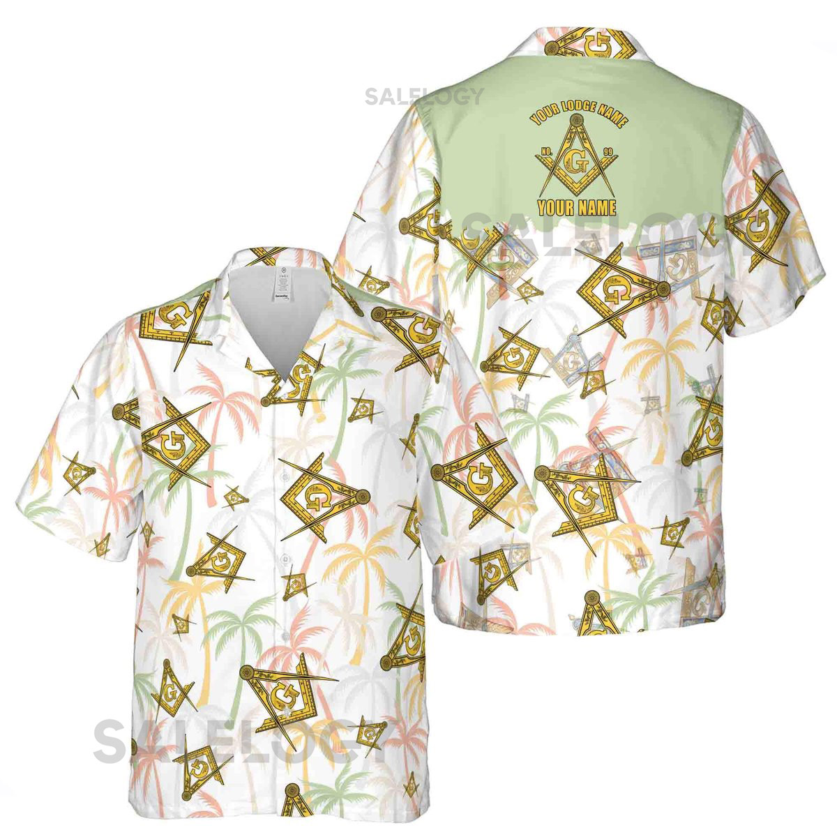 Custom Masonic Master Mason Tropical Summer Pattern Hawaiian Shirt S-5XL_8