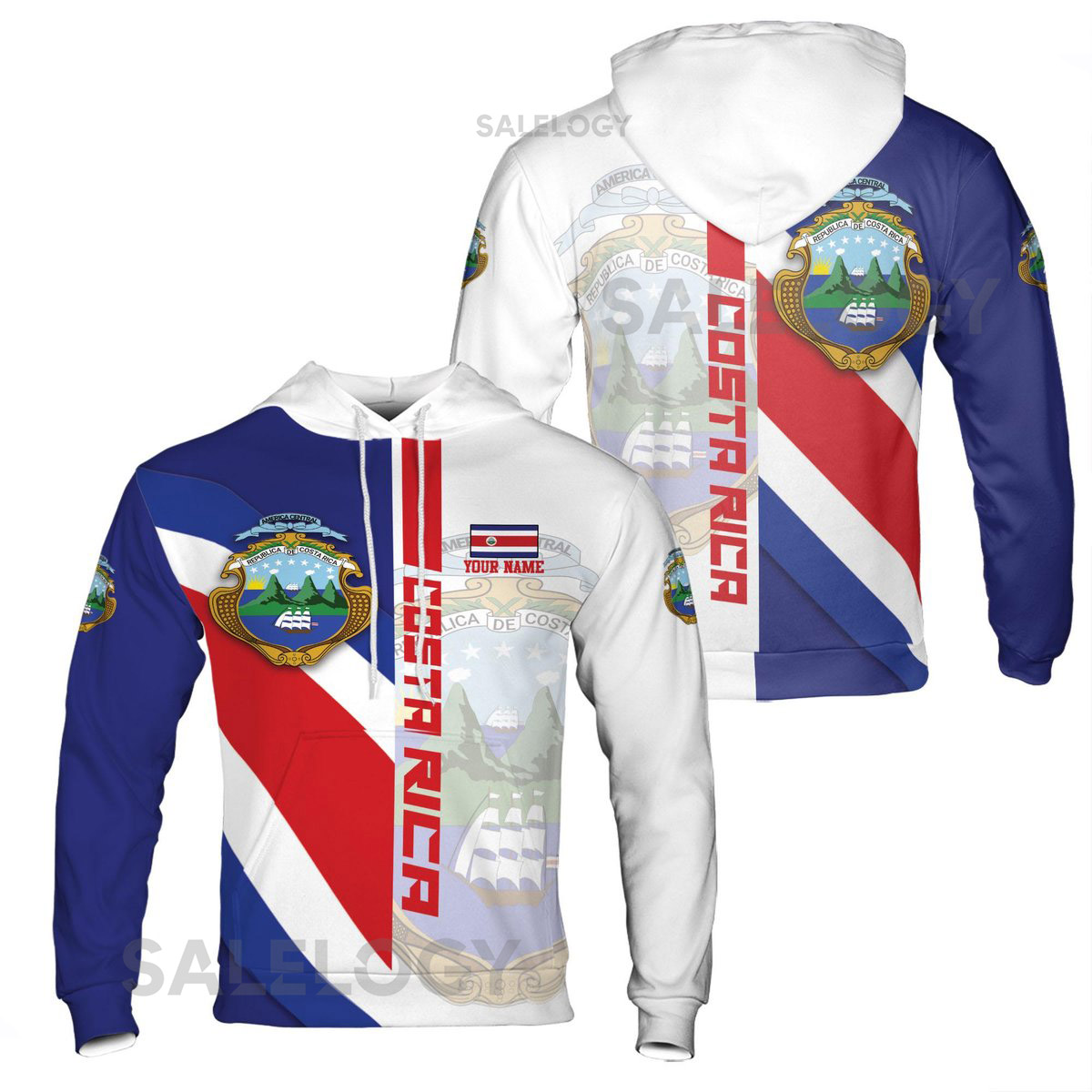 Custom Name Patriotic Spain Coat of Arms Hoodie S-5XL_61