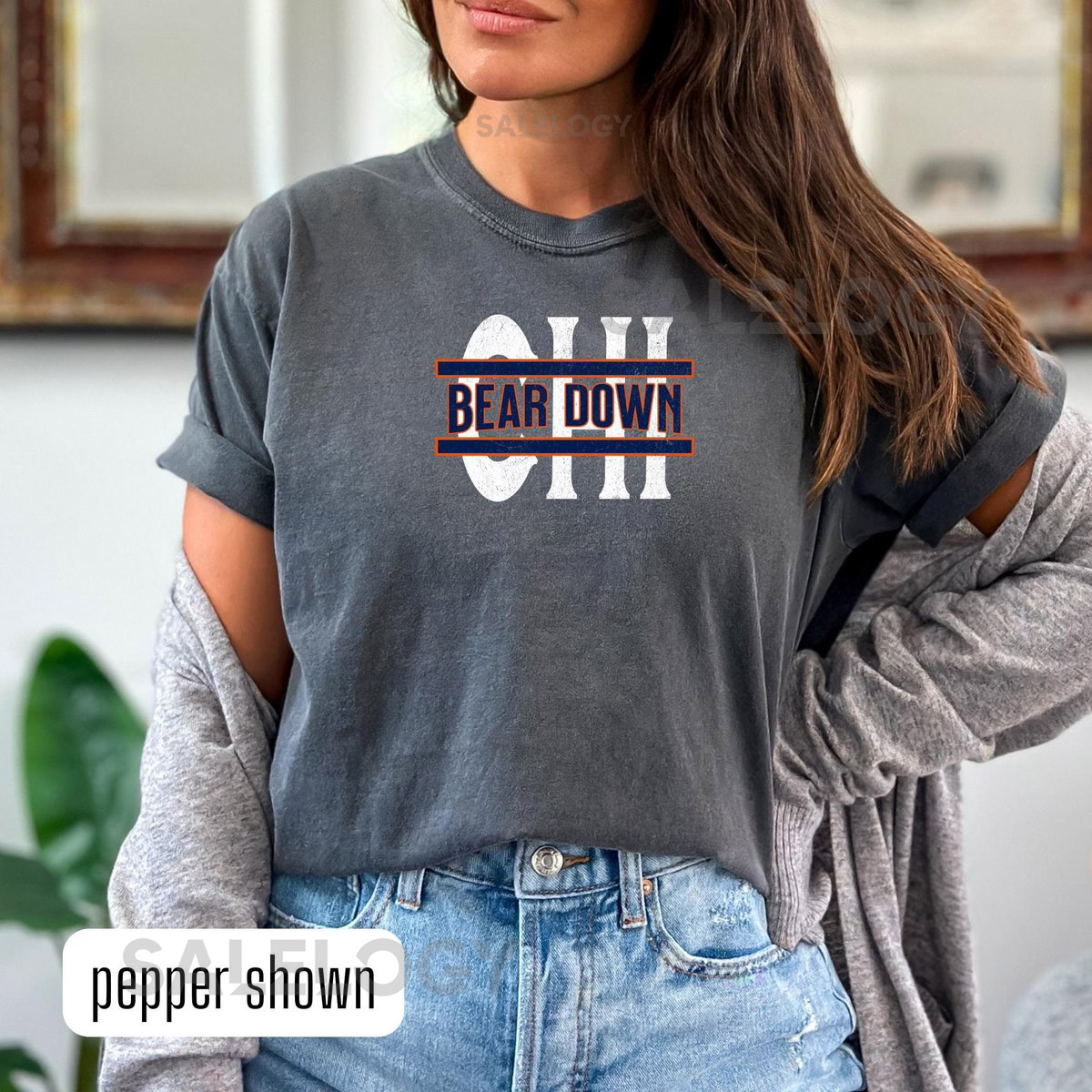 Bears T-shirt Chicago Football Shirt Bear Down Crewneck Tshirt Chi Town Game Day Apparel Sunday Funday Gear Bears Merch Gift for Fan_192