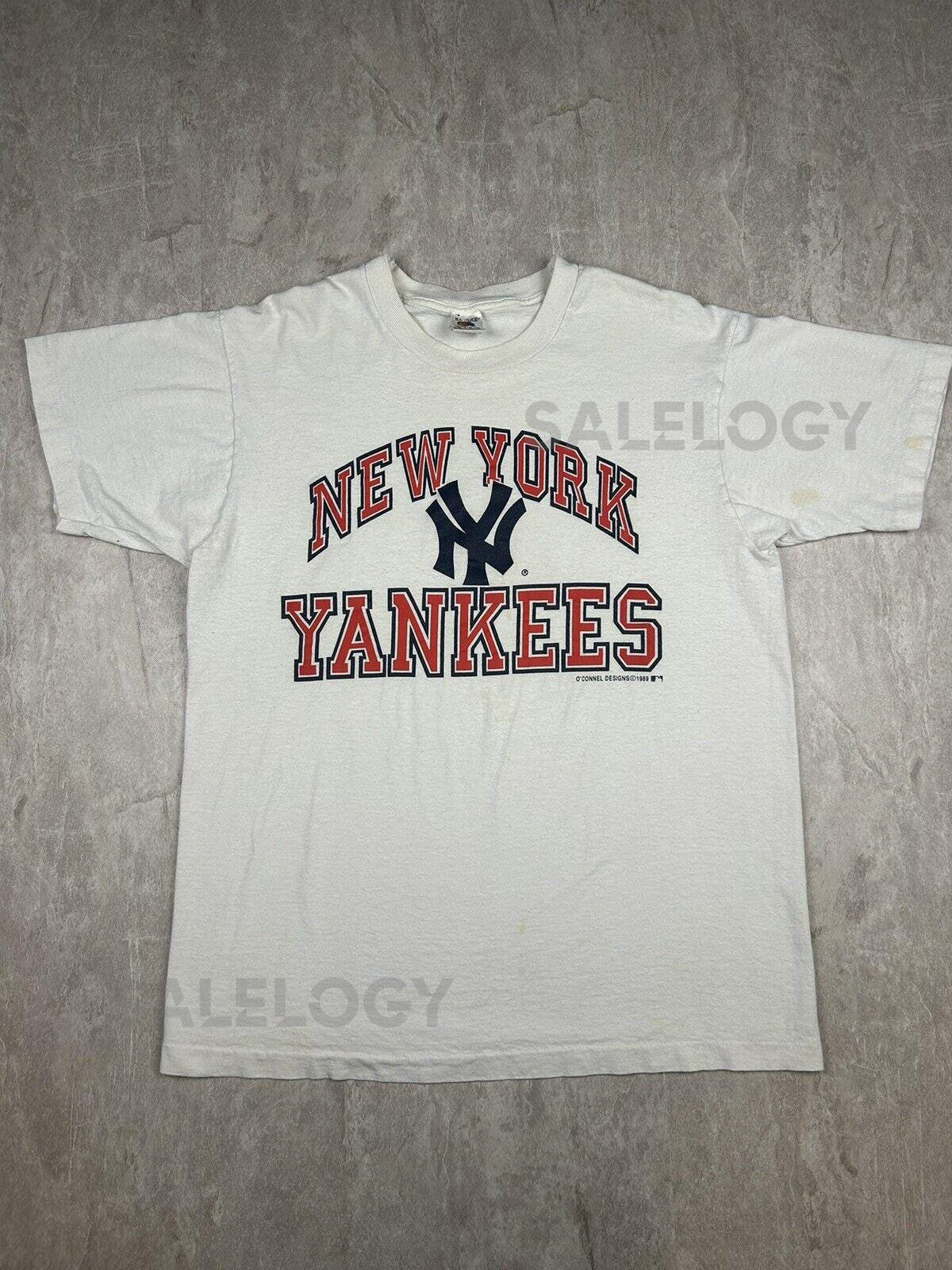Vtg 1989 80s New York Yankees MLB T-Shirt White OConnell Designs Mens Size XL_589