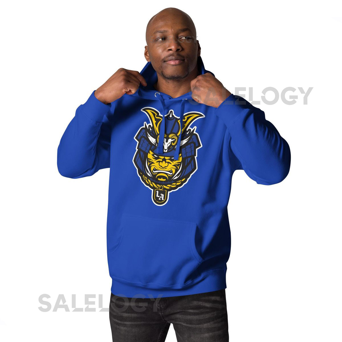 Samurai Warrior Los Angeles Rams Bold Fan Apparel for True Warriors Unisex Hoodie_735