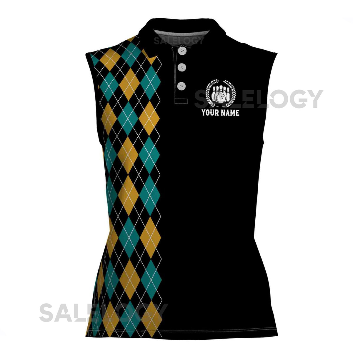 Custom Retro Vibe Rolling With My Homies Bowling Women Sleeveless Polo XS-4XL_232
