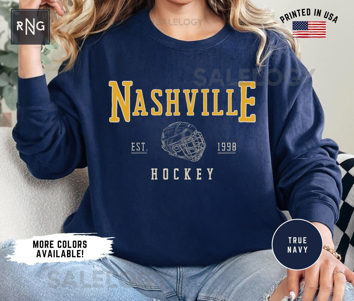 Nashville Hockey Shirt Predator Hockey Sweatshirt Nashville Hockey Crewneck Nashville Sports Fan Apparel Predator Trendy Gameday Shirt_322