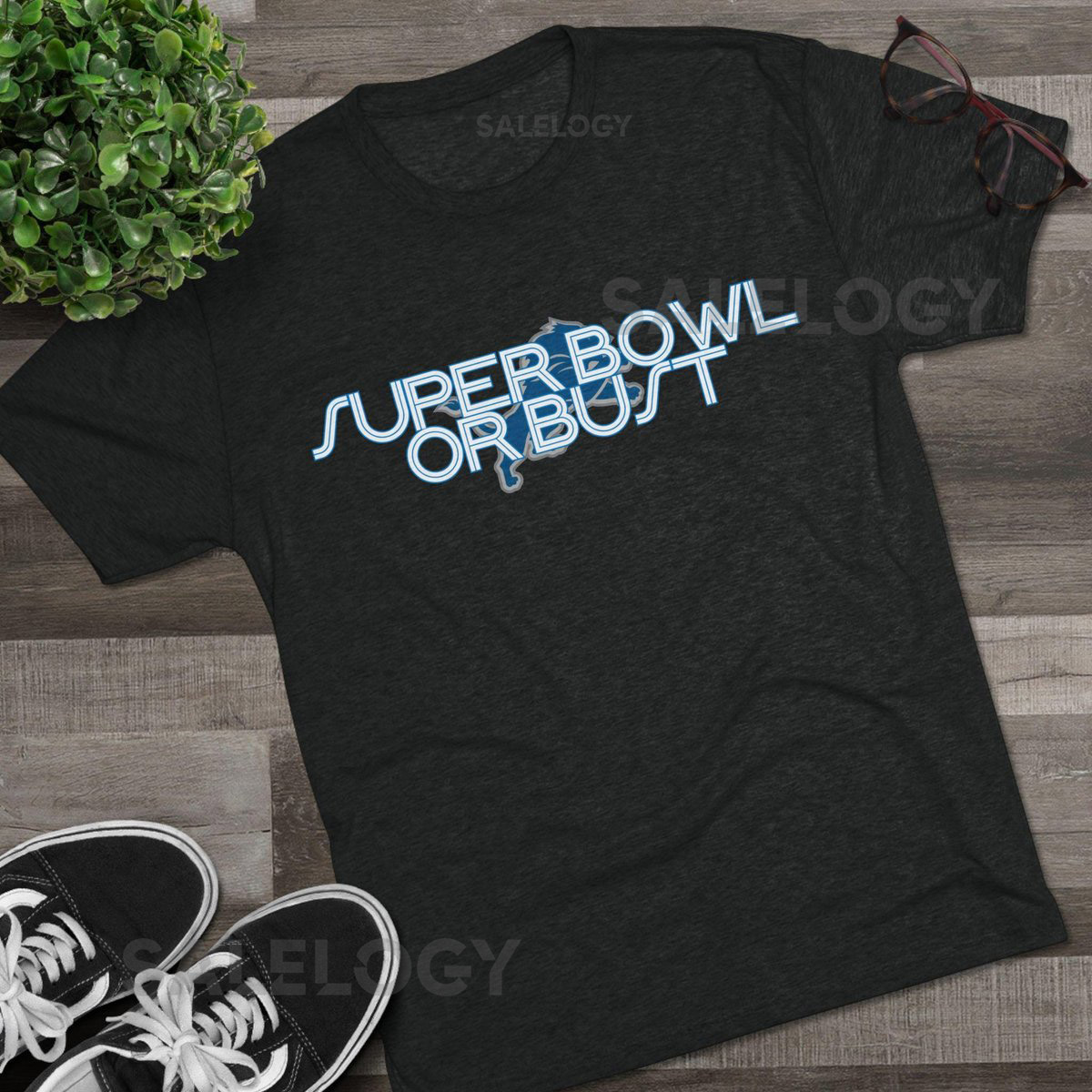 Detroit Lions Super Bowl Tee Tri-Blend Football Fan Shirt_287