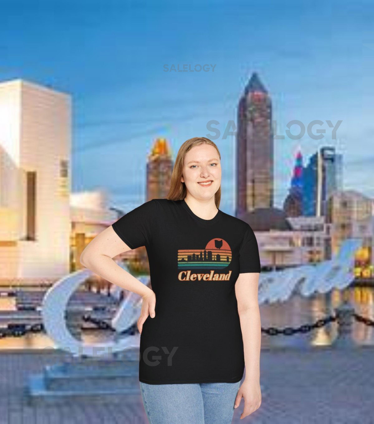 Vintage Cleveland tee retro Cleveland Skyline cleveland ohio proud skyline. unisex cleveland style downtown shirt city apparel tailgate_483