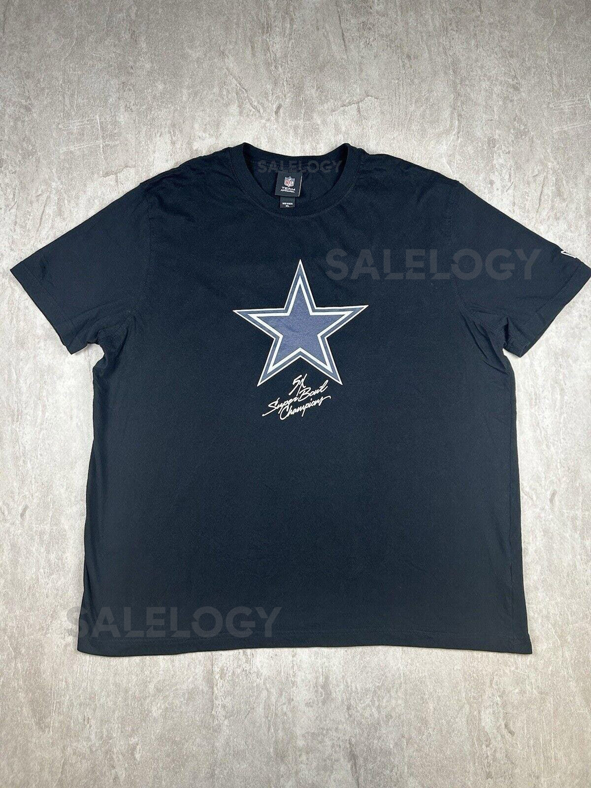 Dallas Cowboys New Era Black 5 Time Super Bowl Champions T-Shirt Mens Size XL_154