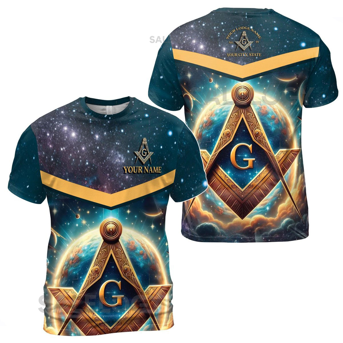 Personalized Freemasonry Mason Galaxy Men39s T-shirt S-5XL_236