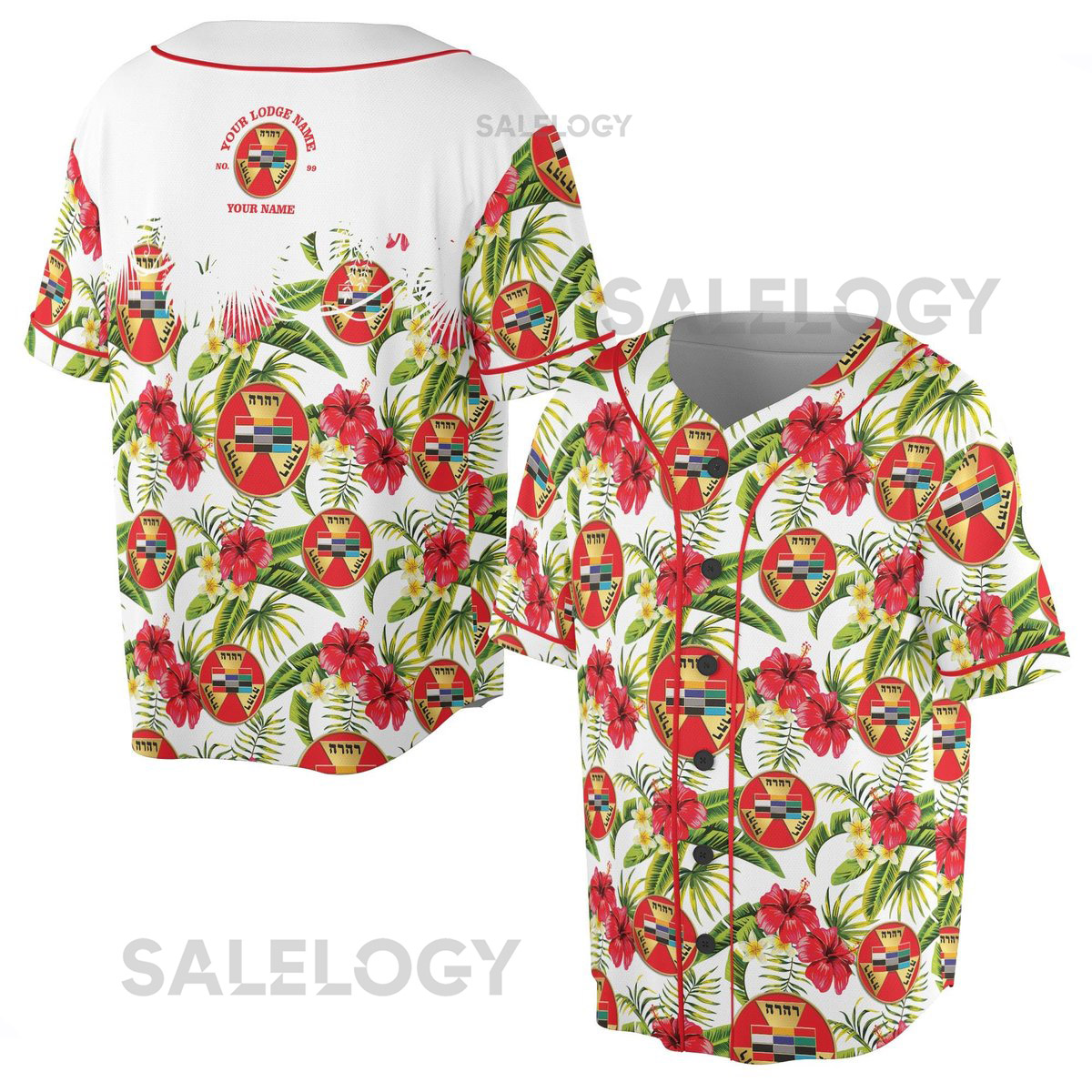 Personalized Royal Arch Masonic Tropical Tree Baseball Jersey S-5XL_102