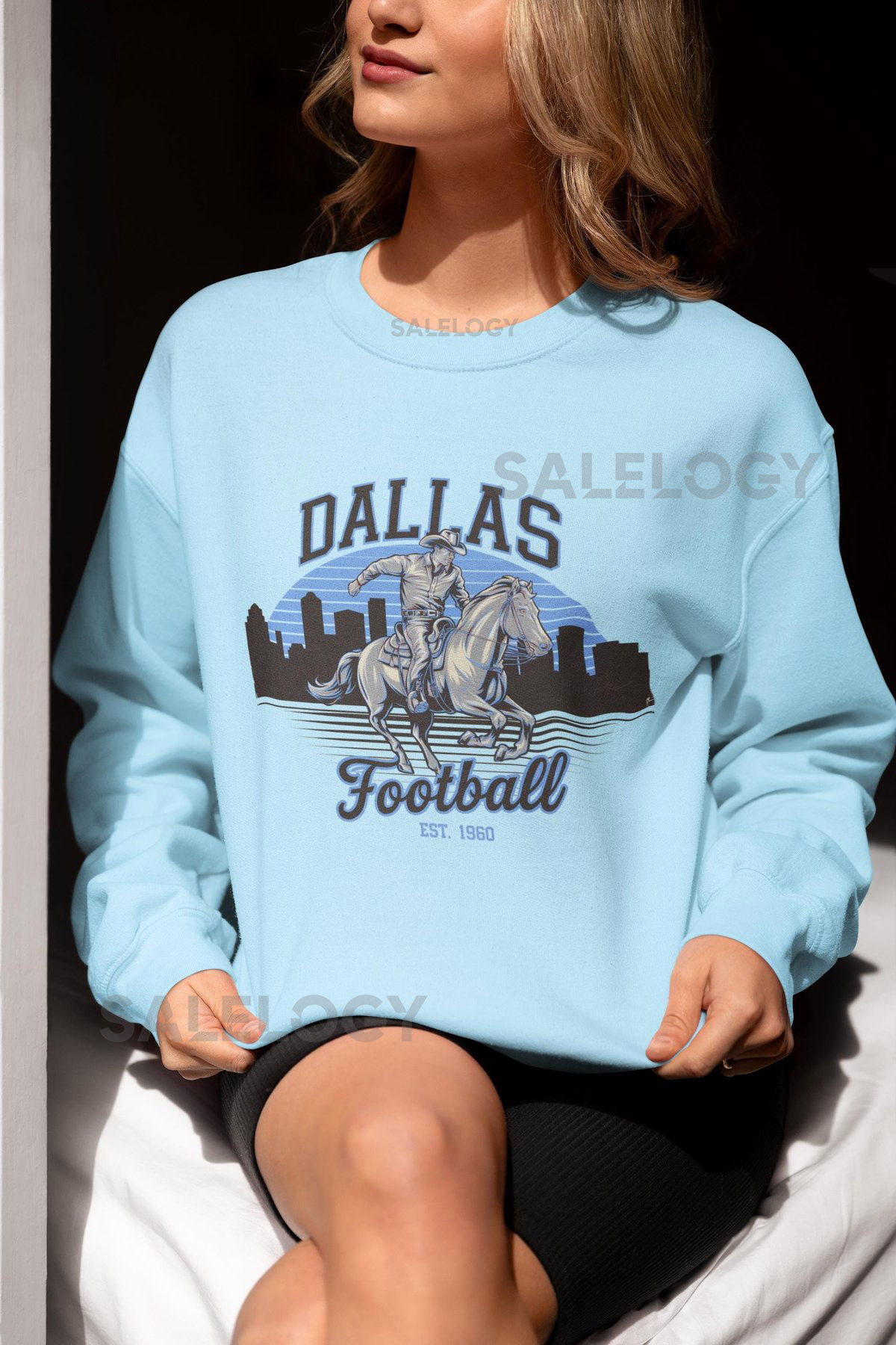 Dallas Football Team Spirit Sweatshirt Football Season Crewneck Dallas Cowboys Inspired Unisex Sweatshirt game day crewneck_242