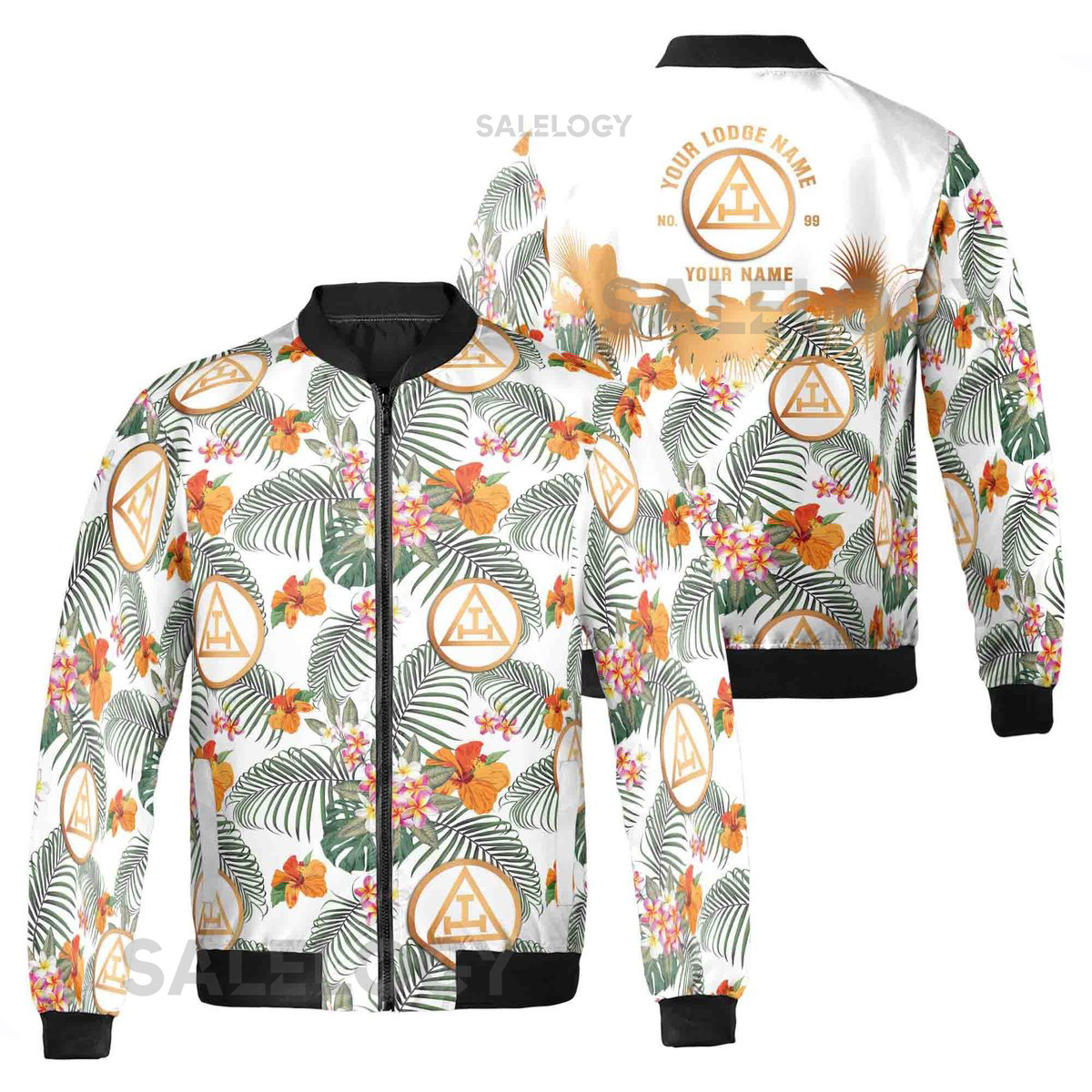 Customized Royal Arch Masonry Palm Leaf Bomber Jacket S-5XL_81