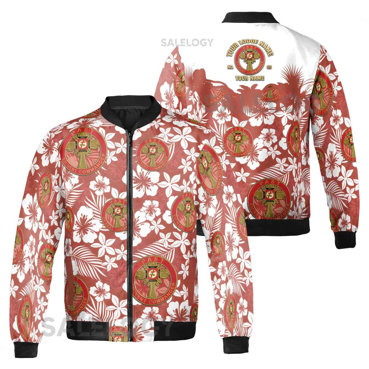 Custom York Rite Past Eminent Commander Masonry Bomber Jacket S-5XL_34