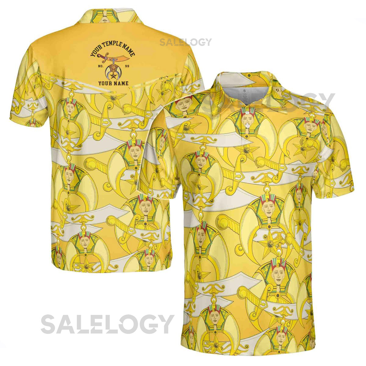 Customized Temple Mason Noble Shriners Men's Polo Shirt S-5XL_470