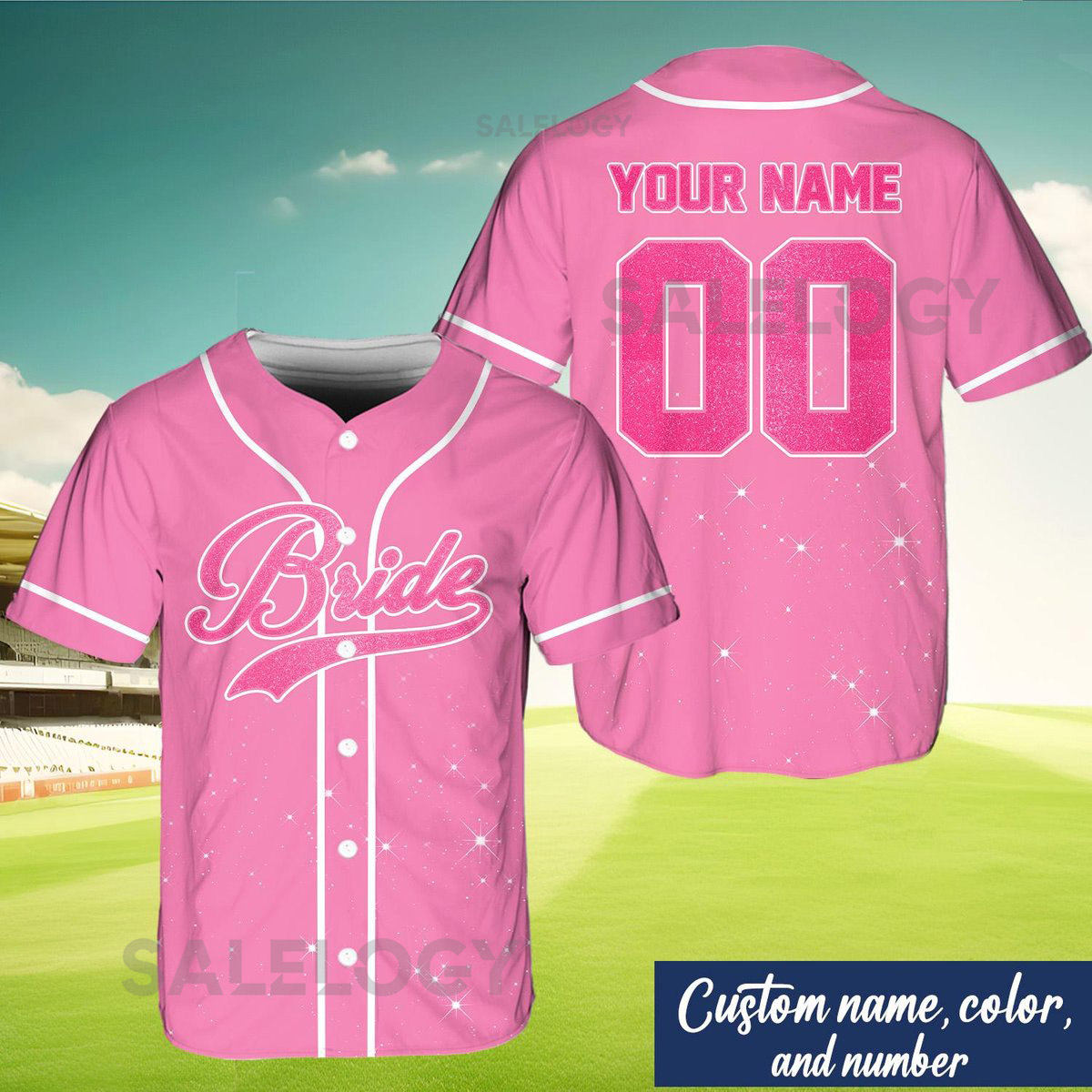 Personalized Groom and Bride Baseball Jersey Glitter Custom Jersey Baseball Jersey For Engagement Married Couple Wedding Jersey_139