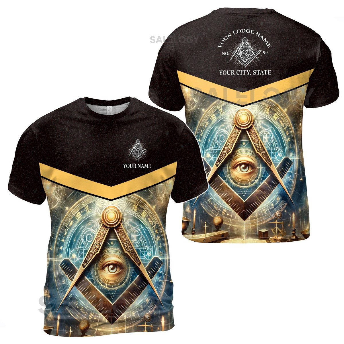 Personalized Master Mason Freemasonry Mystic Men39s T-shirt S-5XL_242