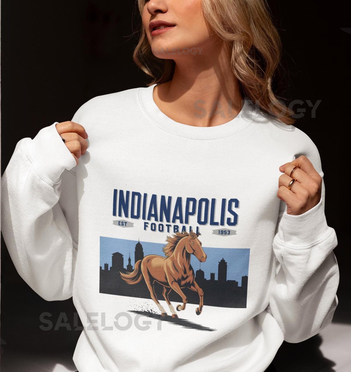 Indianapolis football Vintage crewneck Team Sweatshirt Football Season Crewneck football fan Sweatshirt game day _533