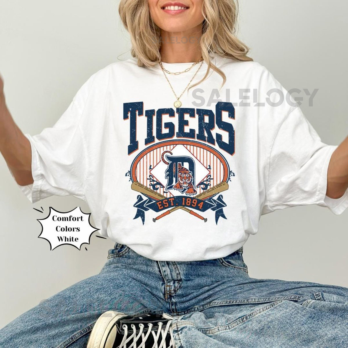 Tigers Baseball Vintage Retro Style Shirt_801