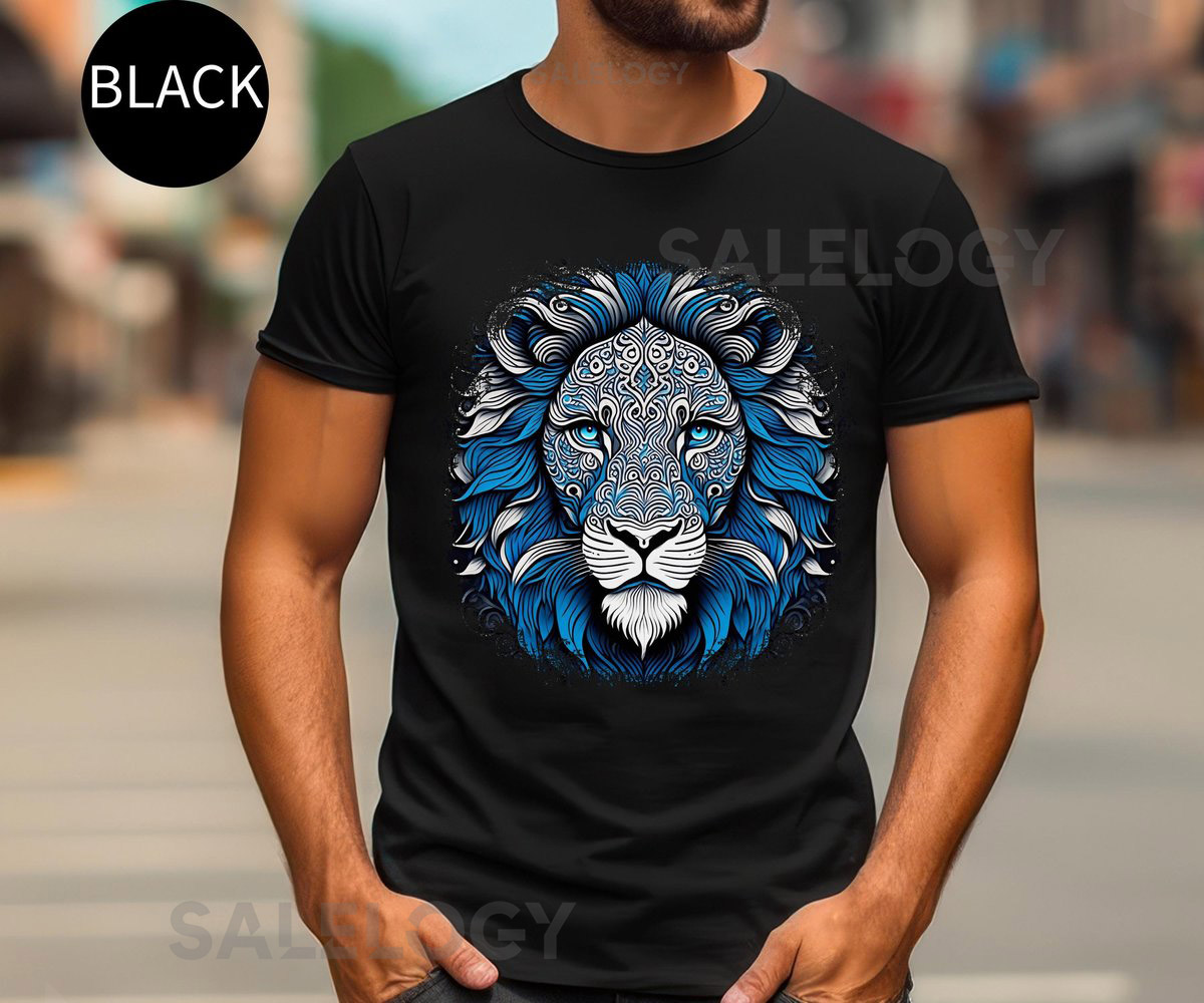Cool Lion Shirt Detroit Lions Football Tshirt Kings of the North NFL Football T-shirt Leo King Short Sleeve Tee_75
