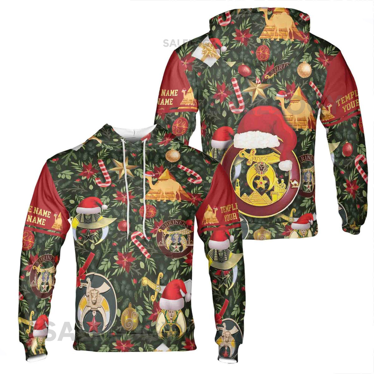 Personalized Noble Shriner Merry Christmas Hoodie S-5XL_95