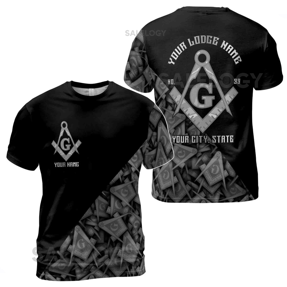 Customized Masonry Master Mason Multi-color Men39s T-shirt S-5XL_175