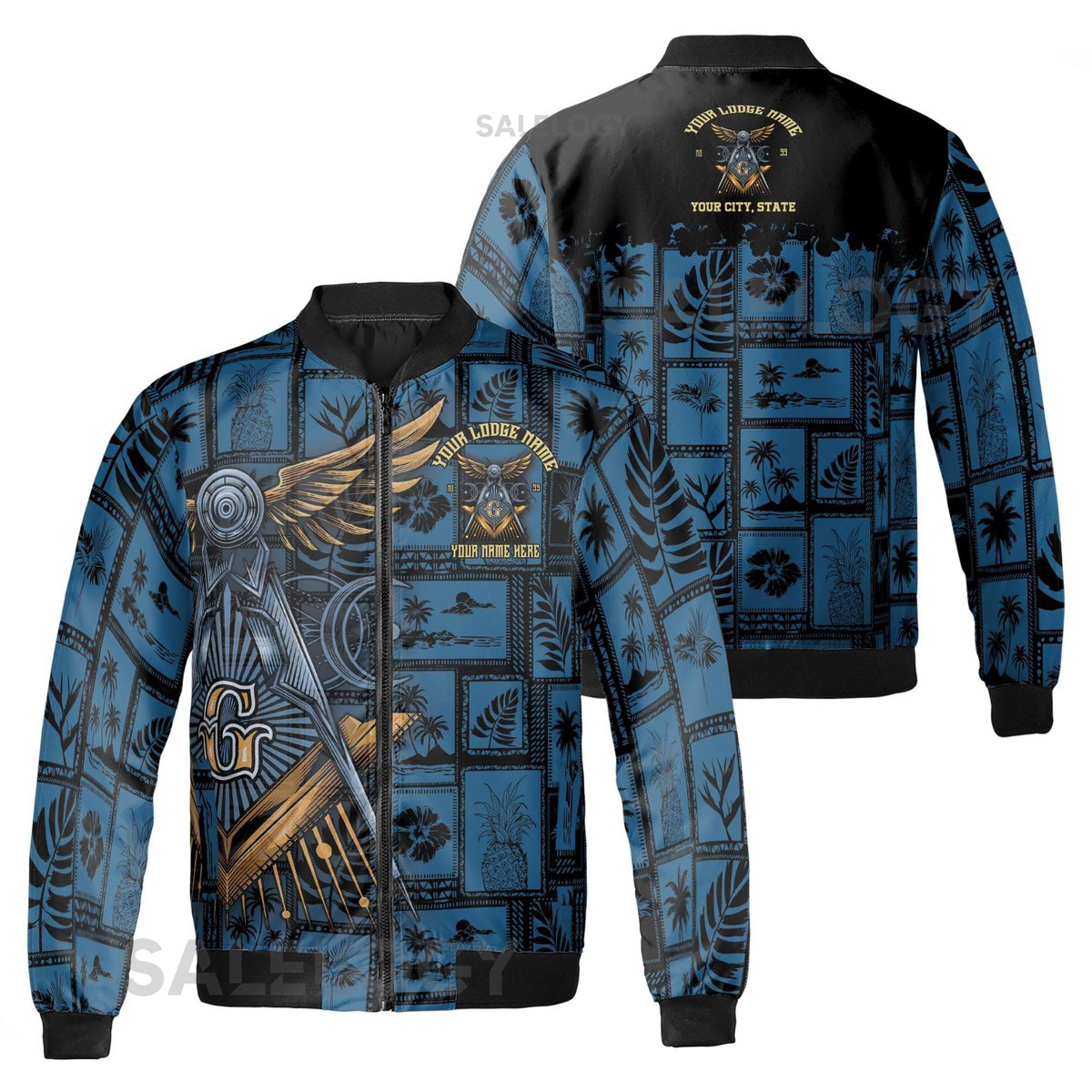 Customized Freemasonry Masonic Vintage Picture Bomber Jacket S-5XL_66
