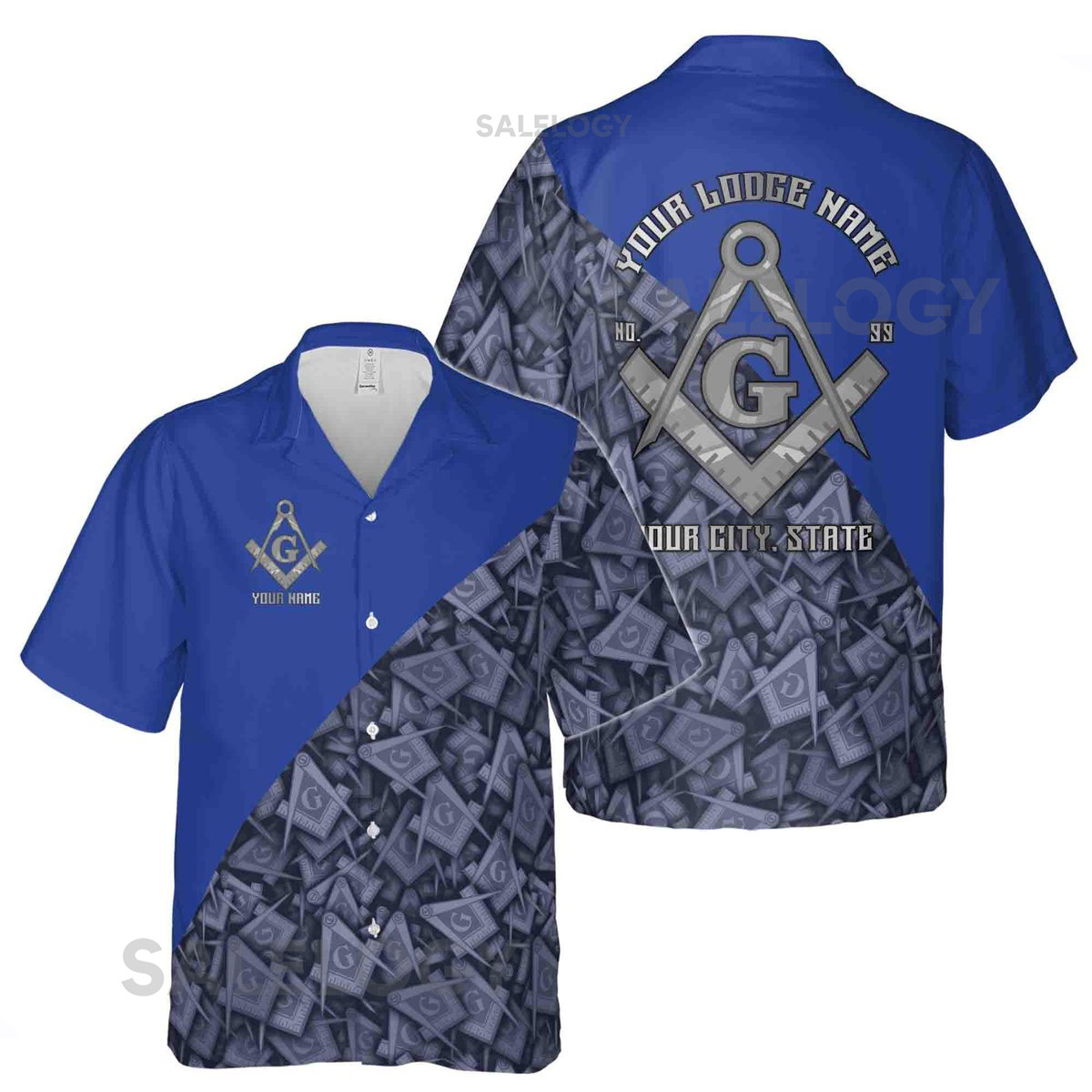 Customized Masonry Master Mason Multi-color Hawaiian Shirt S-5XL_37