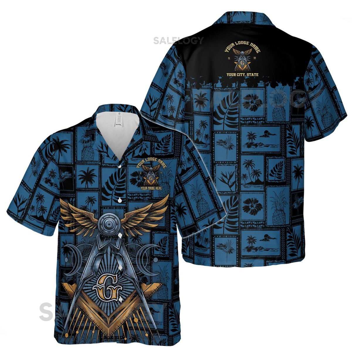Customized Freemasonry Masonic Vintage Picture Hawaiian Shirt S-5XL_35