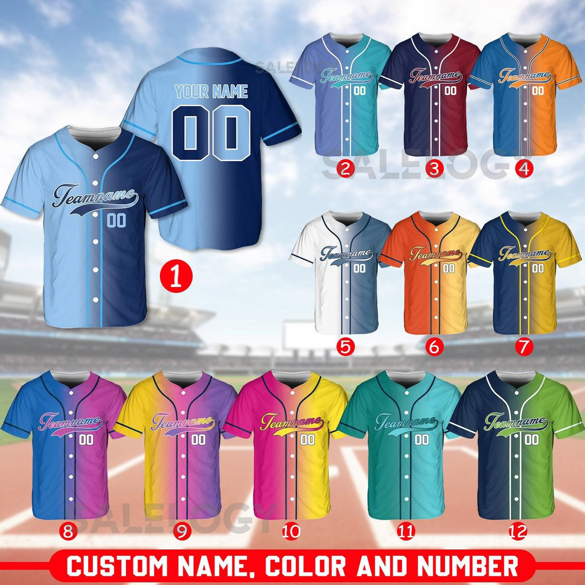 Personalized Team Name And Number Pinstripe Baseball Jersey Custom Stripe Line Color Baseball Jersey Baseball Jersey Uniform Baseball Fans_628