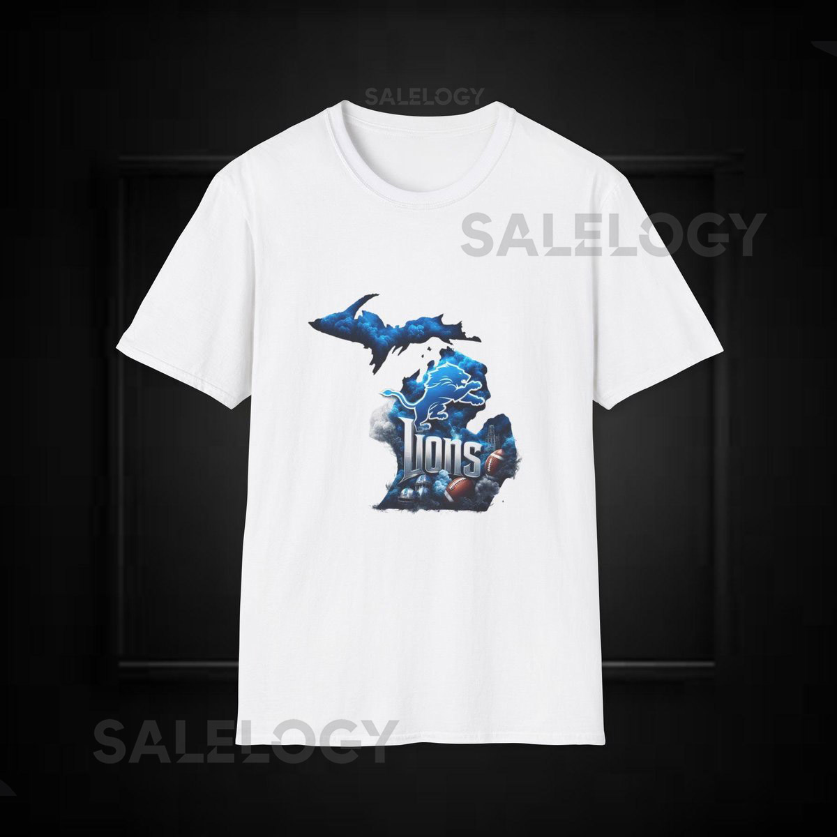 Lions Detroit Michigan Mitten T-Shirt Sports Fans Apparel Football Game Day Tee Unisex Softstyle Shirt_550