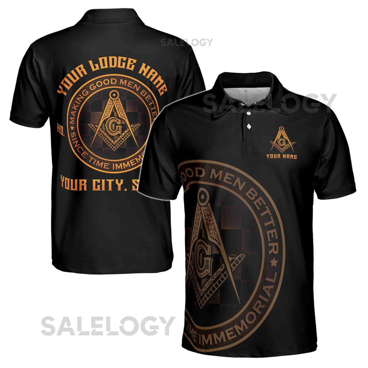 Personalized Making Good Men Better Masonic Lodge Men's Polo Shirt S-5XL_555