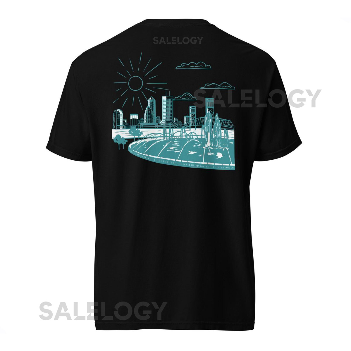 Friendship Fountain Comfort Colors T-shirt Jacksonville FL Landmark Design_142
