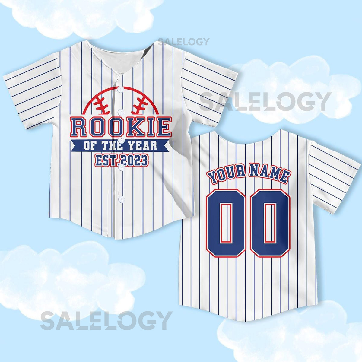Personalized Rookie Of The Year Baseball Jersey Rookie Year Kids Youth Baseball custom birthday baseball Boys kids jerseys_324