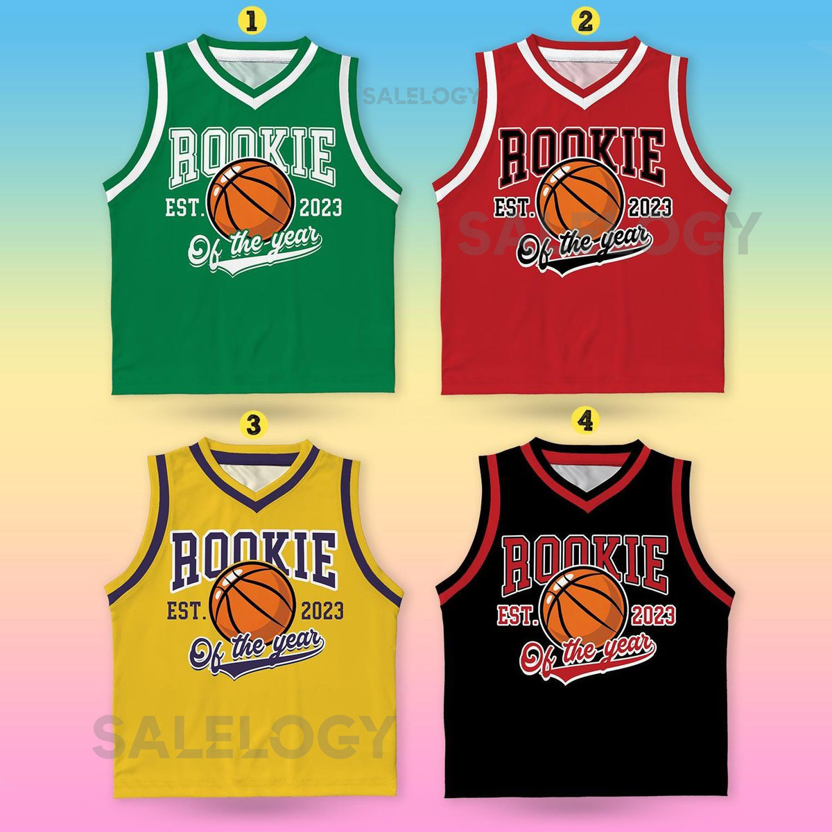 Custom Rookie Of The Year Basketball Jersey Personalized Youth Kid Basketball Jersey Game Day Outfit Kids Birthday Jersey Toddler Jersey_197