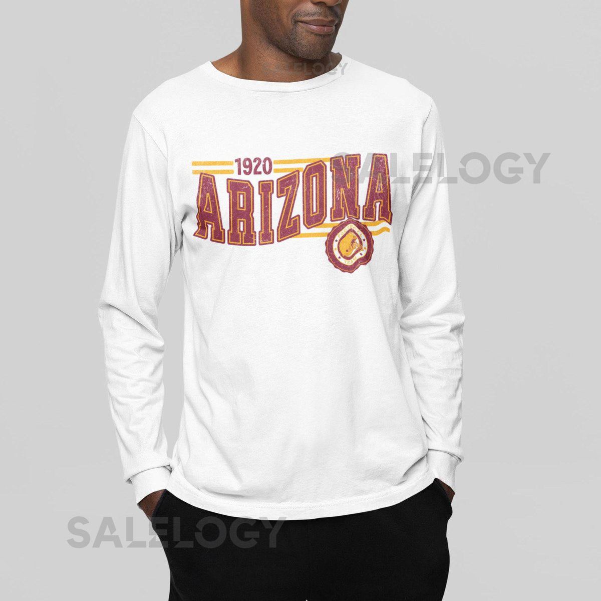 Arizona Football Retro Crewneck Long Sleeve Cardinal Retro Long Sleeve Shirt Arizona Unisex Shirt Game Day T-Shirt Cardinal Fan Gift_73