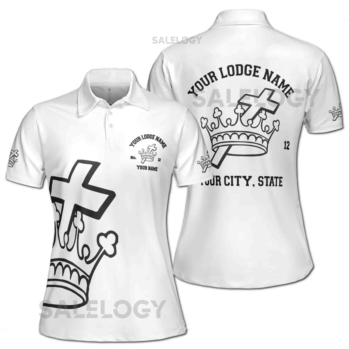 Customize Name Freemasonry Lady Knights Templar Freemasonry Women39s Polo Shirt S-5XL_283