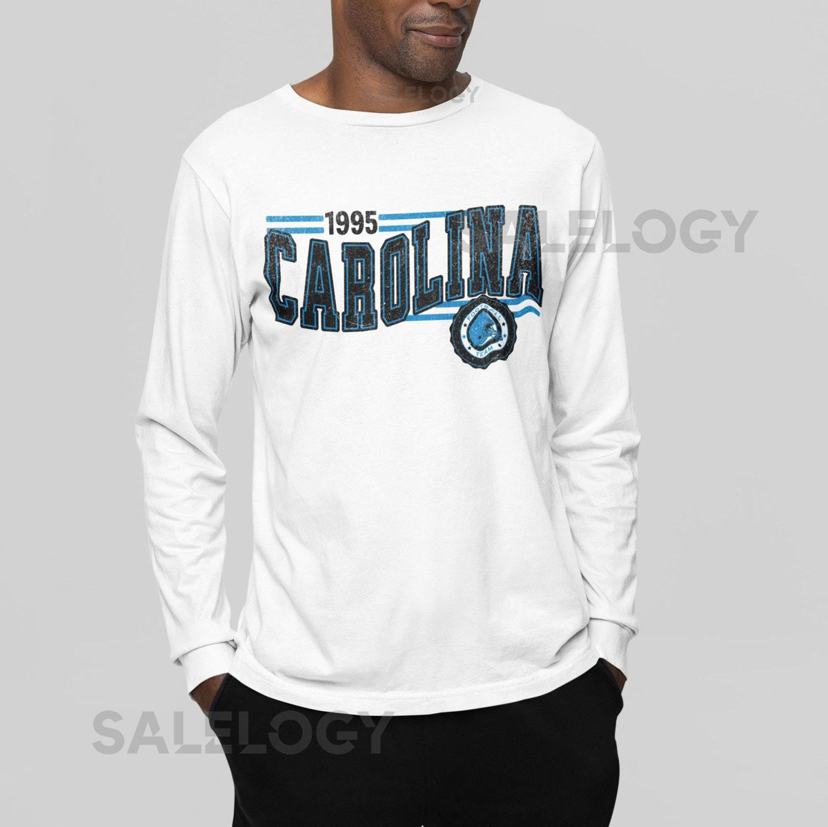 Carolina Football Retro Crewneck Long Sleeve Panther Retro Long Sleeve Shirt Carolina Unisex Shirt Game Day T-Shirt Panther Fan Gift_337