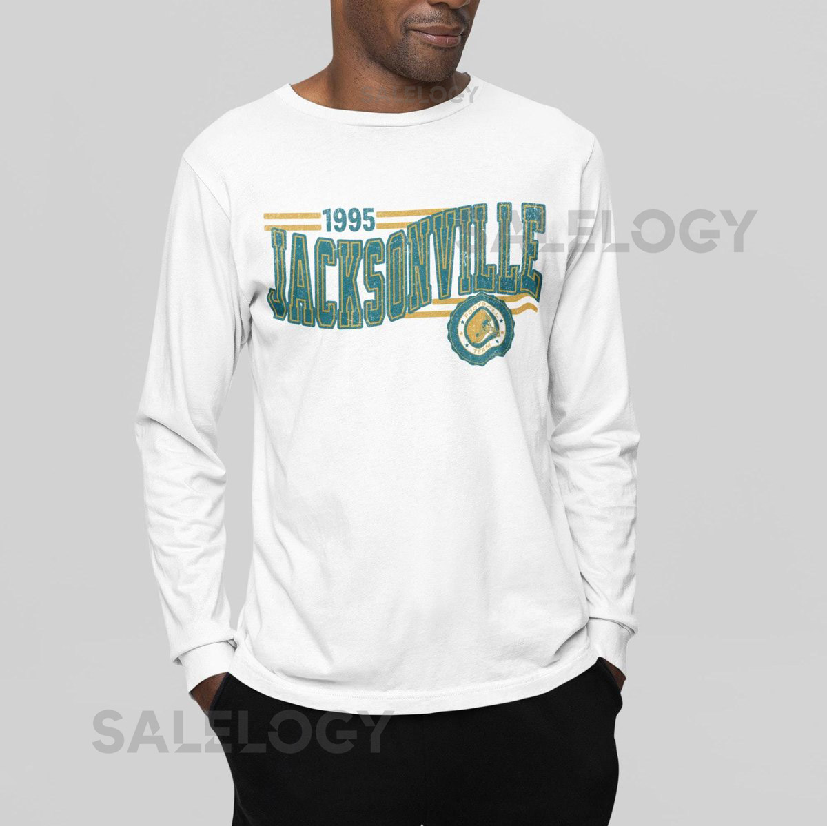 Jacksonville Football Retro Crewneck Long Sleeve Jaguar Retro Long Sleeve Shirt Jax Unisex Shirt Game Day T-Shirt Jaguar Fa_604