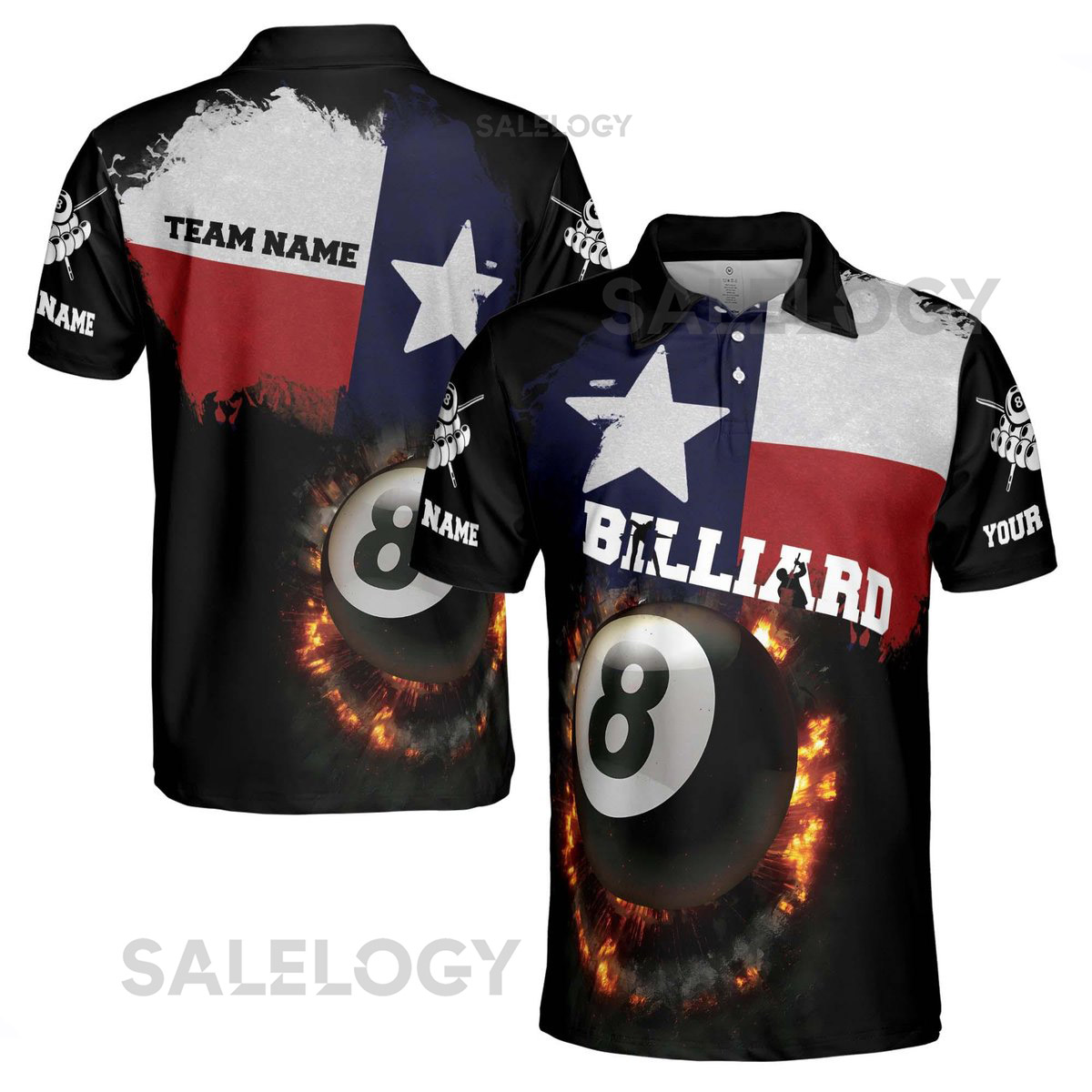 Personalized Texas Player Love Billard Men's Polo Shirt S-5XL_600