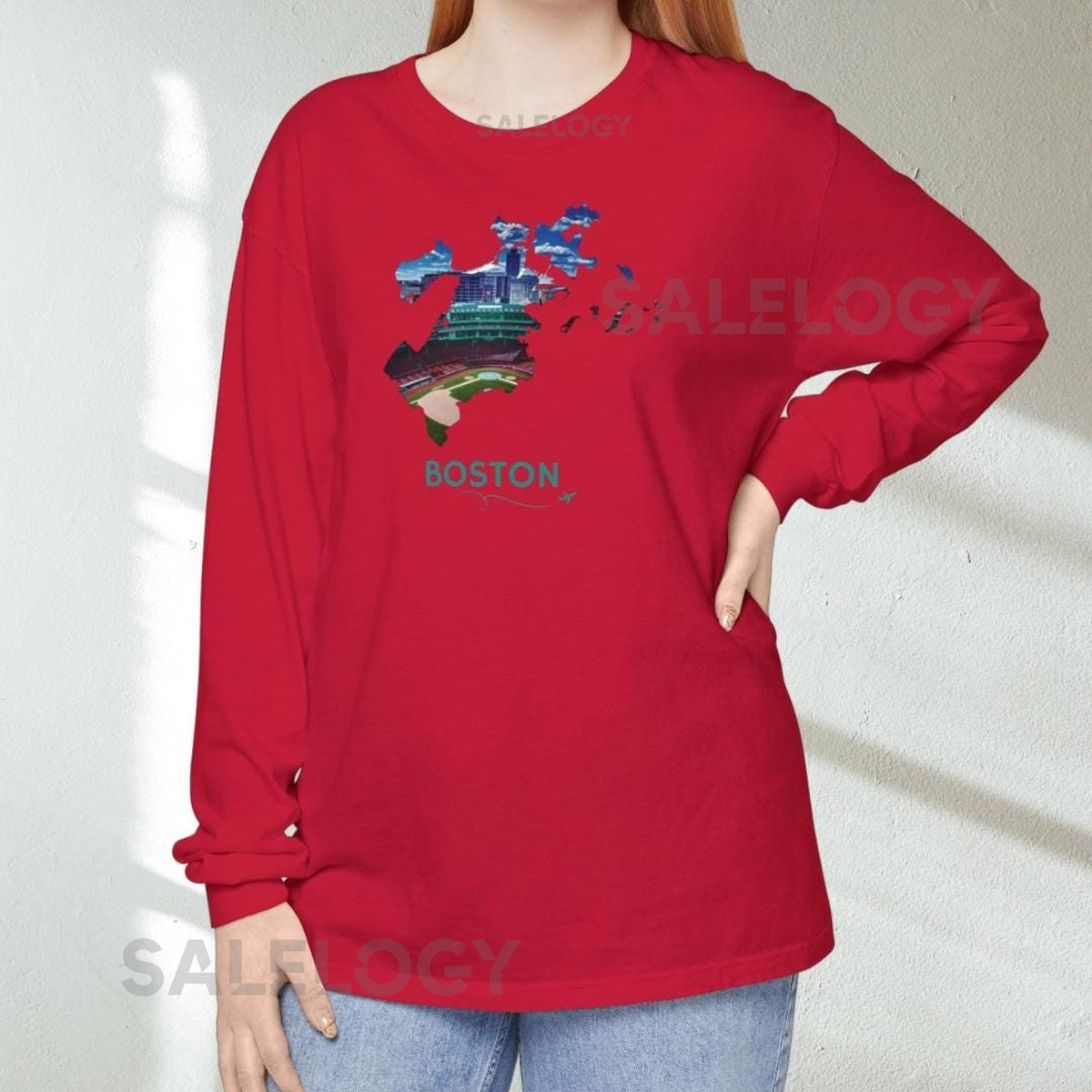Boston Massachusetts Fenway Park Long Sleeve T-Shirt Unisex Shirt College Sports Fan Gift Boston Baseball Apparel Red Sox Memorabilia_185