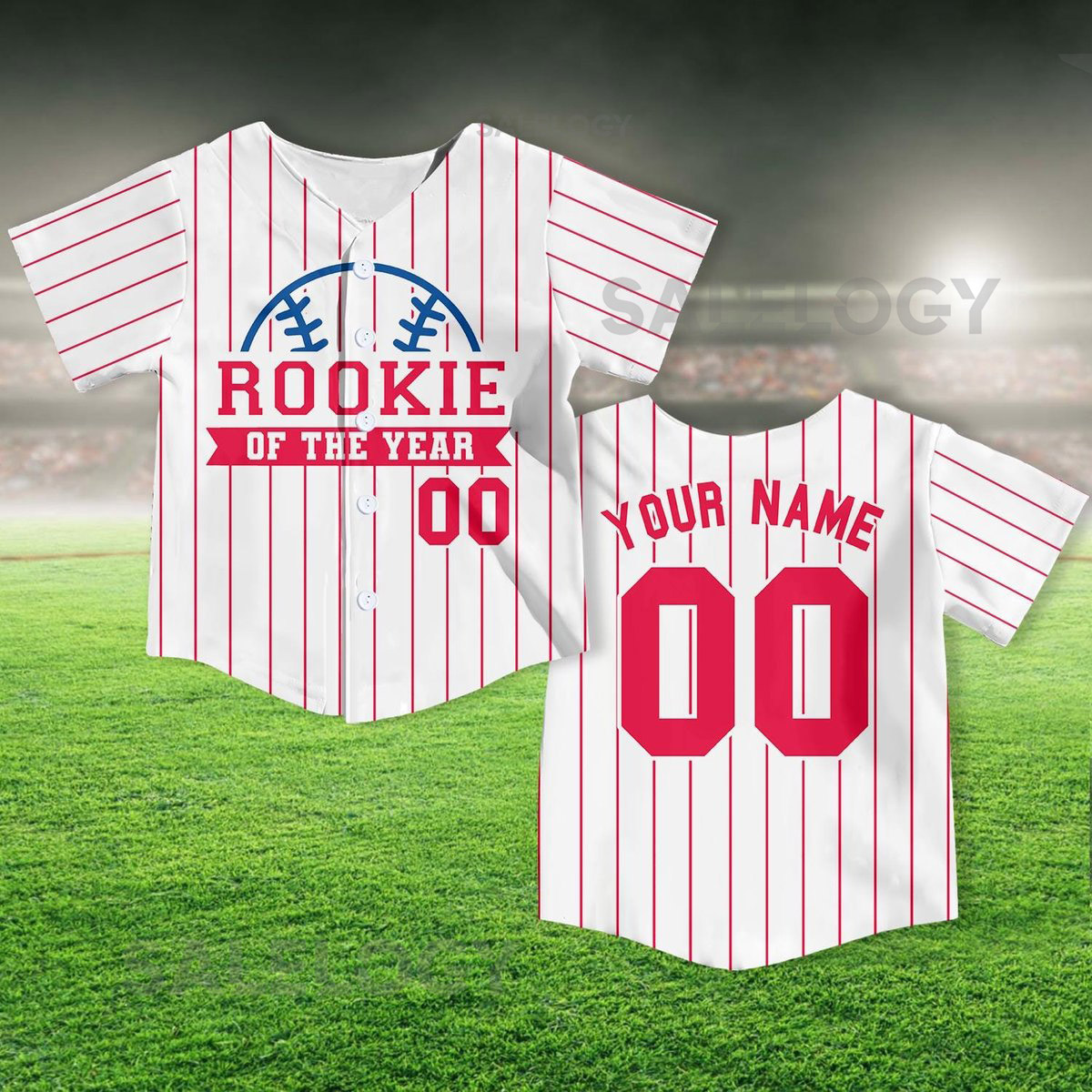 Personalized Rookie Of the Year Kid Baseball Jersey Custom Name Number Youth Baseball Shirt Rookie Of The Year Jersey For Baseball Fans_340
