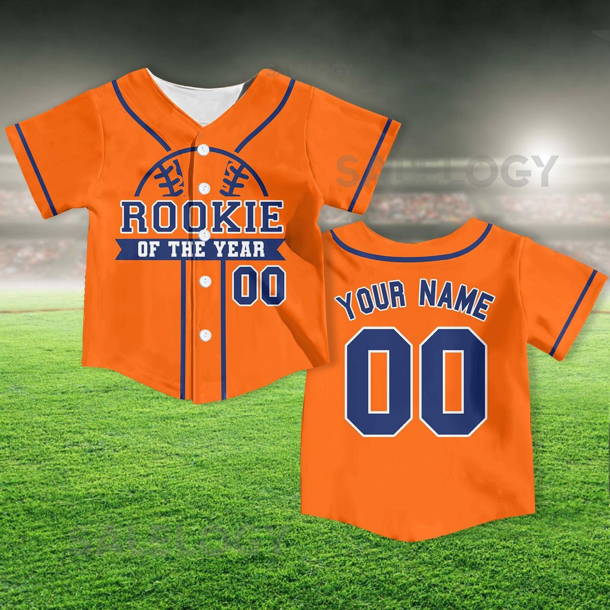 Personalized Rookie Of the Year Kid Baseball Jersey Custom Name Number Youth Baseball Shirt Rookie Of The Year Jersey For Baseball Fans_341