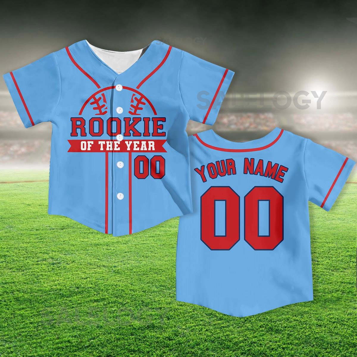 Personalized Rookie Of the Year Kid Baseball Jersey Custom Name Number Youth Baseball Shirt Rookie Of The Year Jersey For Baseball Fans_342