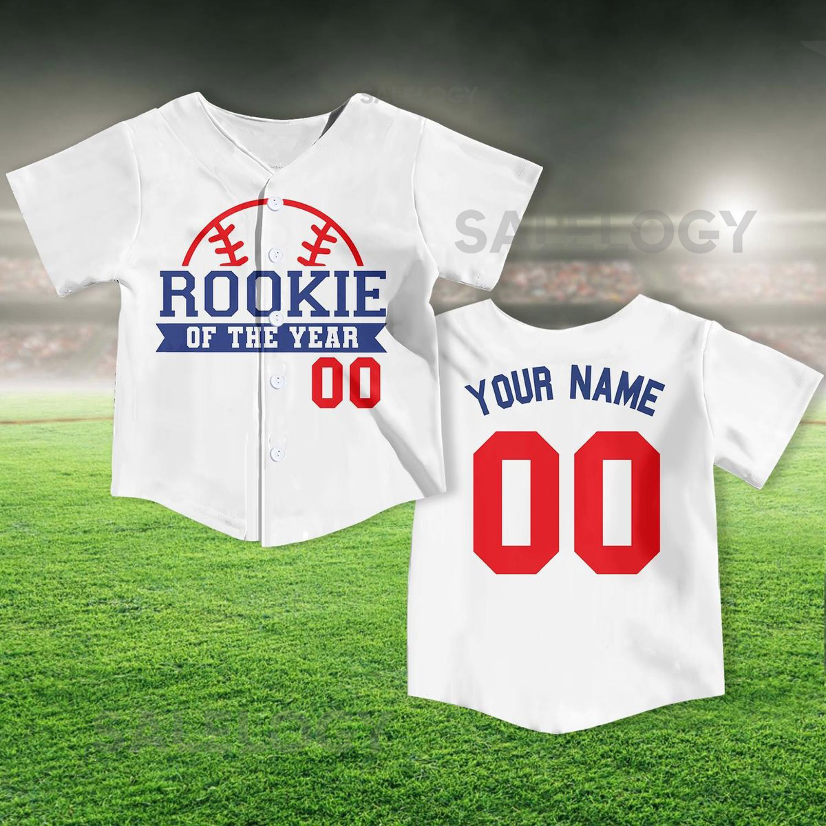 Personalized Rookie Of the Year Kid Baseball Jersey Custom Name Number Youth Baseball Shirt Rookie Of The Year Jersey For Baseball Fans_343