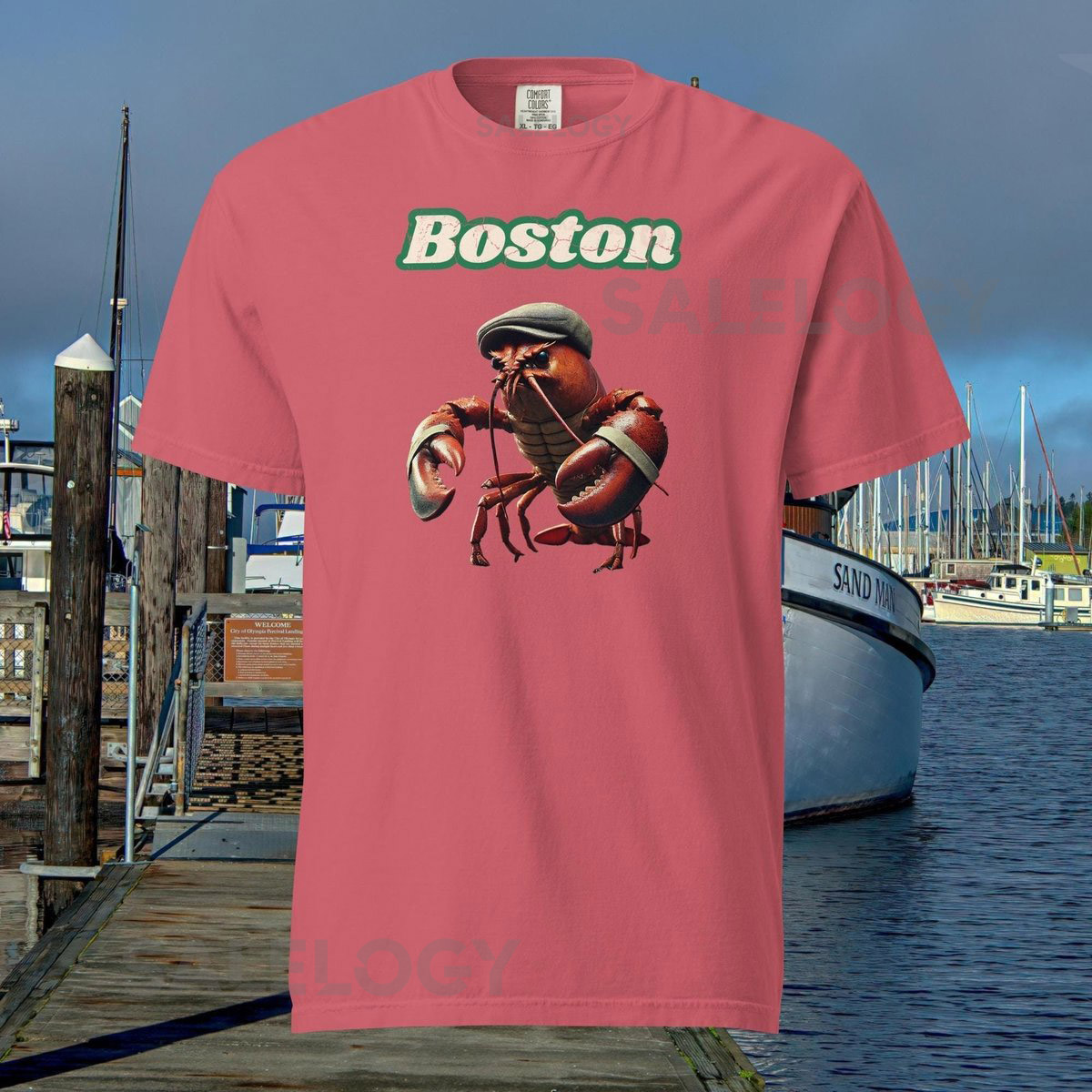 Boston Lobster Comfort Colors Shirt for New Englanders Seafood Lovers Massachusetts Gift Coastal Shirt Boston Strong Baseball Game Shirt_183