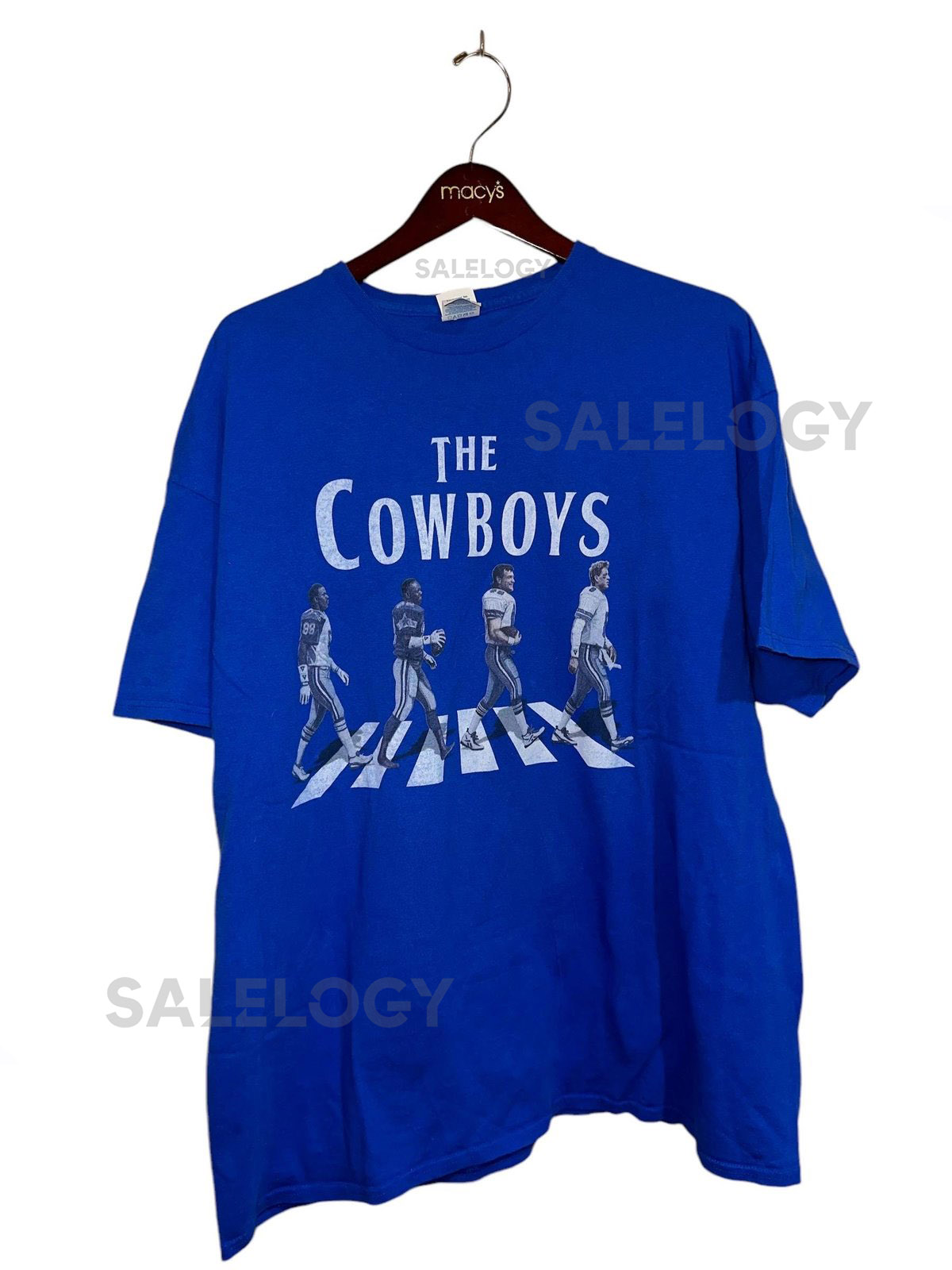 The Cowboys Beatles Abbey Road Blue Dallas Cowboys NFL T-shirt SizeXX-Large_456