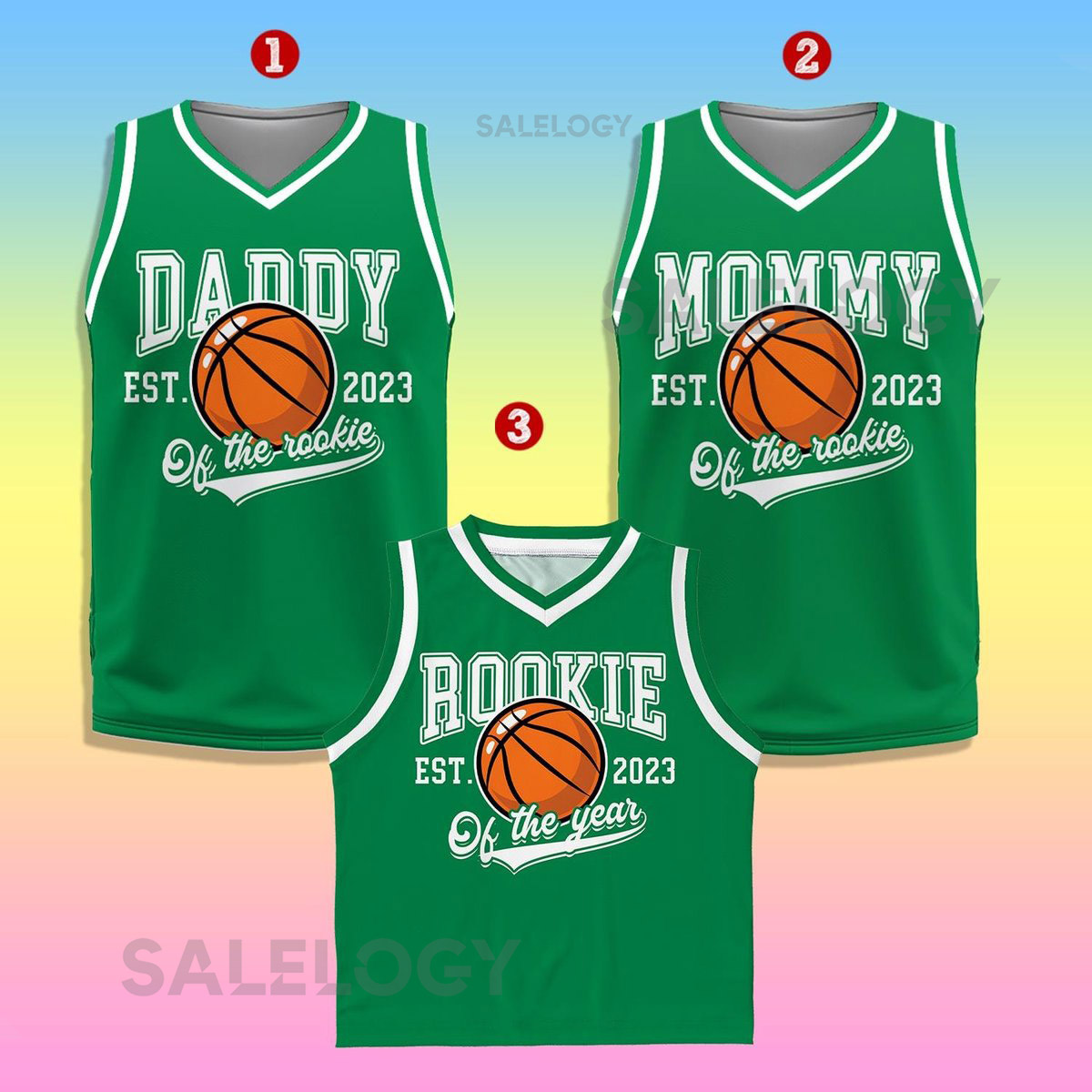 Custom Daddy Mommy Of Rookie Basketball Jersey Personalized Rookie Of The Year Kid Basketball Jersey Game Day Outfit Kids Birthday Jersey_150